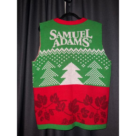 Ugly Christmas Sweater Xmas Vest Size Medium Samual Adams - Picture 4 of 4